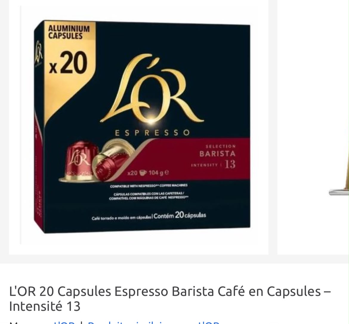 L'OR Espresso Barista Intensity 13 Capsules x20