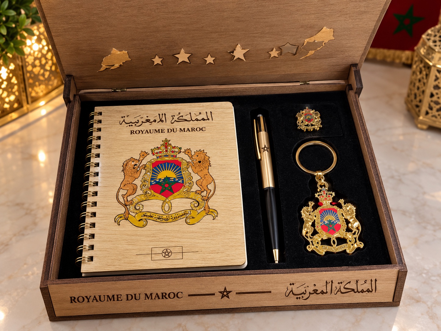 Coffret cadeau carnet et porte-clés Maroc