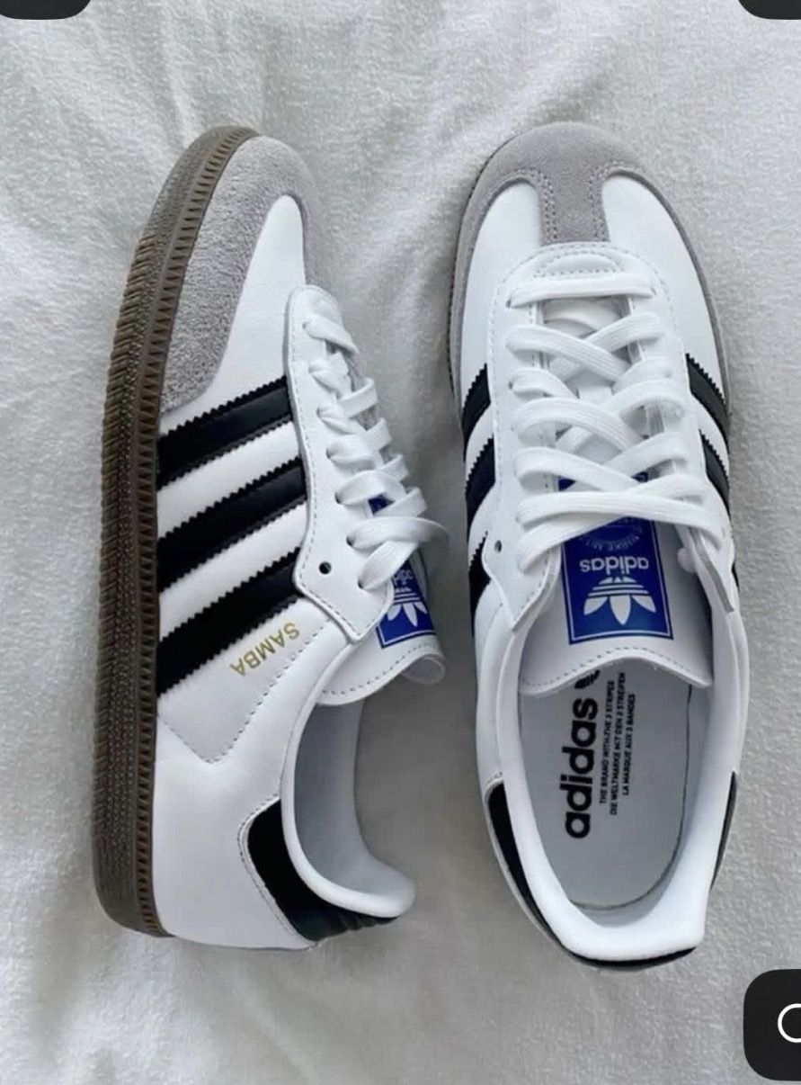 Adidas Samba White and Black Sneakers