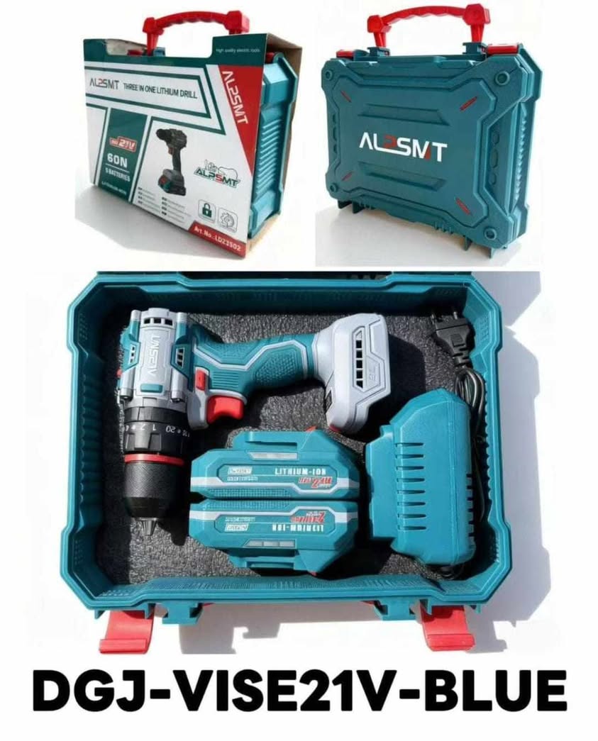 مفك براغي لاسلكي ALPSMT 21V مع صندوق