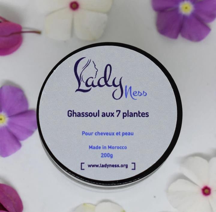 Ghassoul aux 7 plantes Ladyness, cheveux et peau