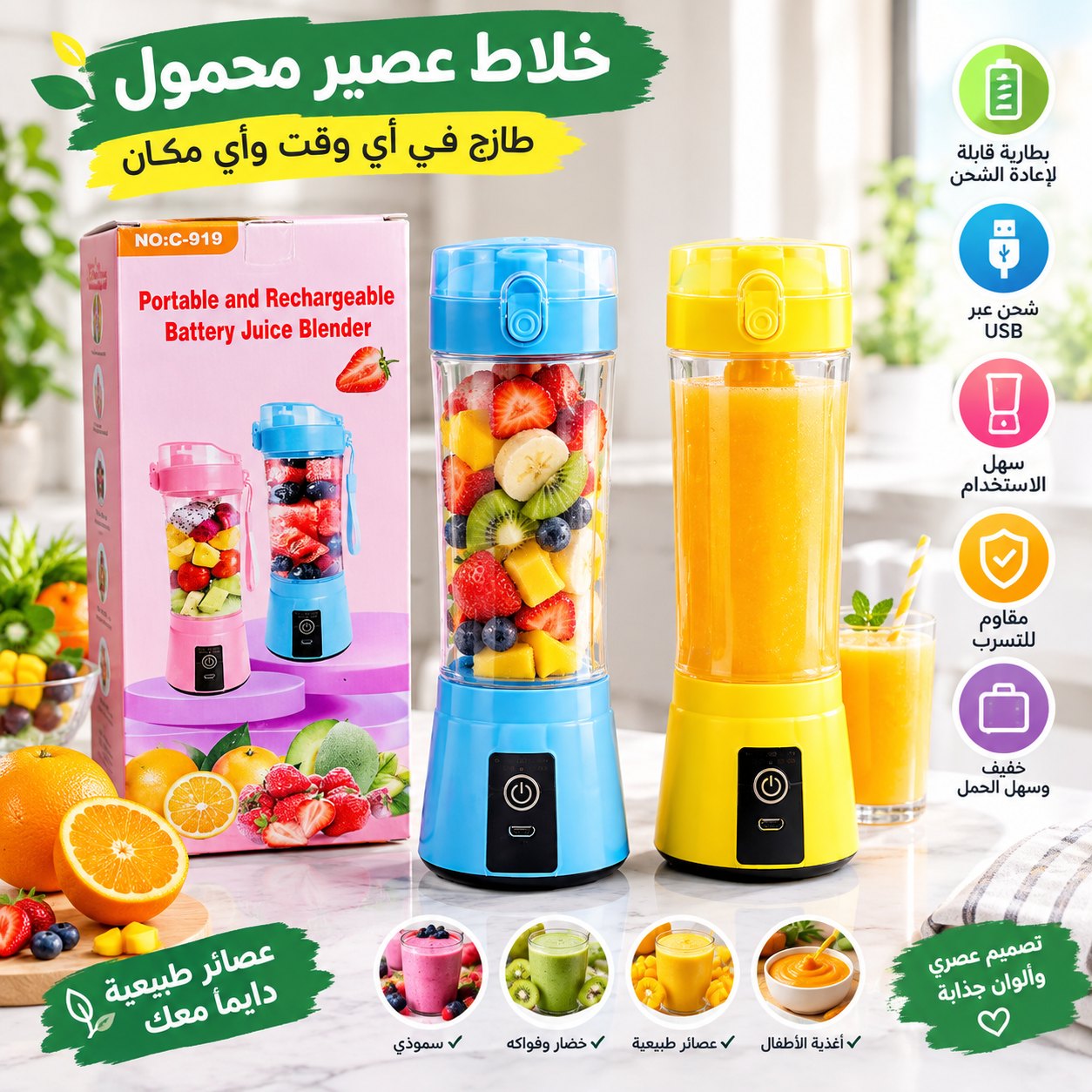 Mini mixeur portable et rechargeable USB