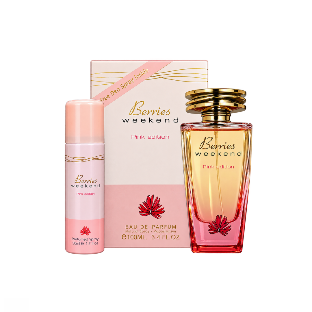 Berries weekend pink Edition fragrance world | ماء عطر 100 مل