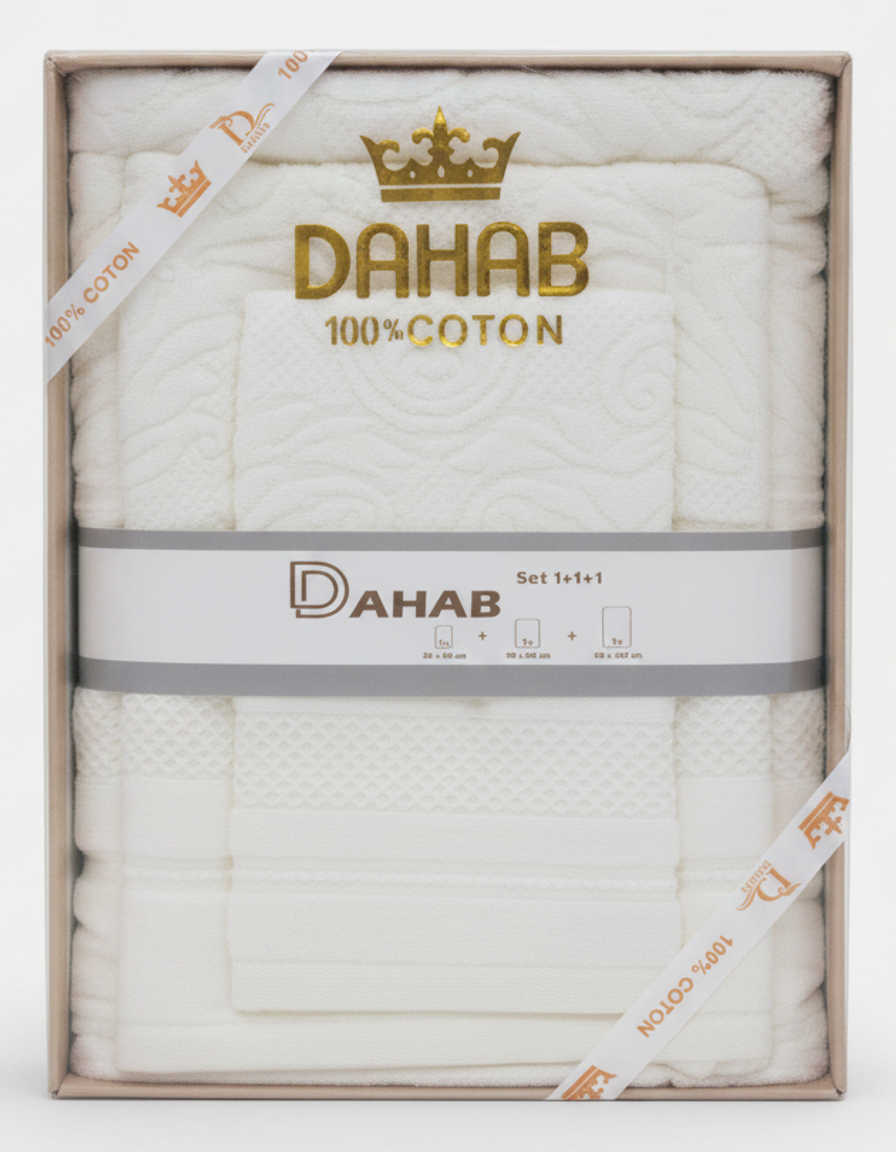 طقم مناشف داهاب 100% قطن
