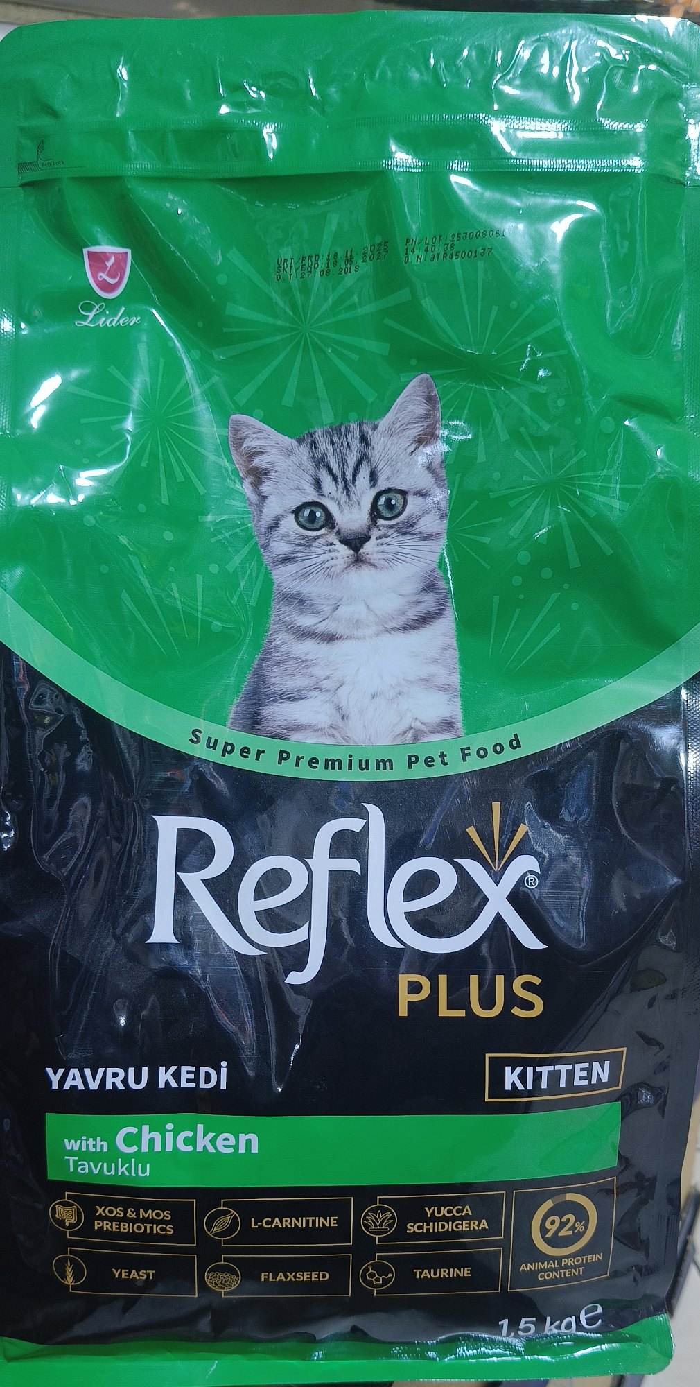 Croquettes chaton Reflex Plus Poulet 1.5kg