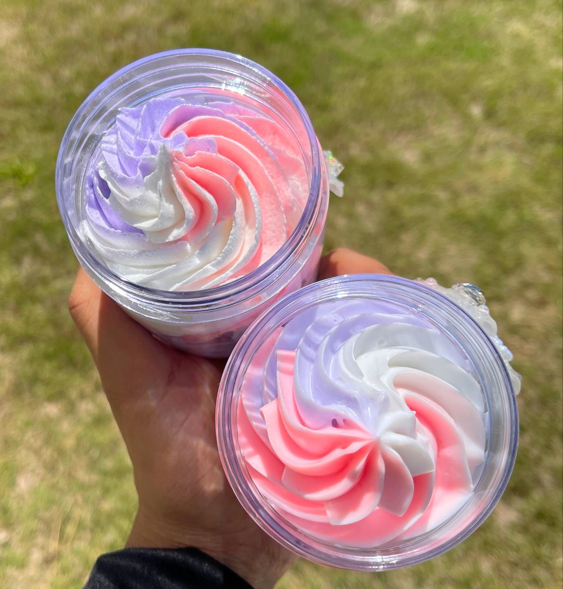 Whipped body butter tricolor