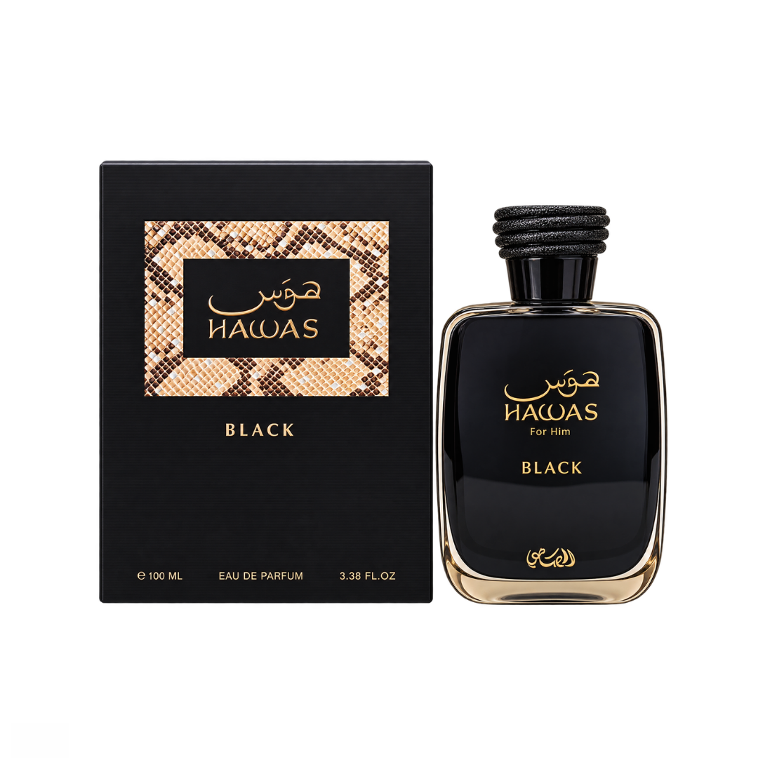 Hawas black rasasi | ماء عطر 100 مل