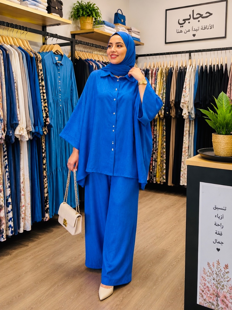 Royal blue pantsuit set